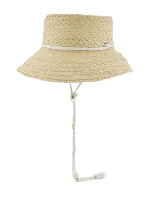 Sensi Studio textured-straw lamps shade hat - Neutrals