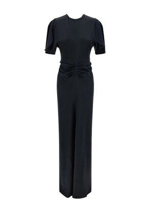 Victoria Beckham gathered-waist maxi dress - Blue