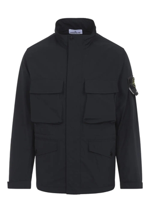 Stone Island flap-pocket logo-patch jacket - Black