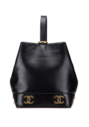 CHANEL Pre-Owned 1991-1994 Triple CC Lambskin bucket bag - Black