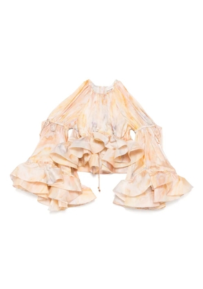 ZIMMERMANN balance flounce blouse - Yellow