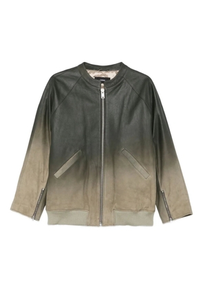Arma ombre zip-front leather jacket - Green