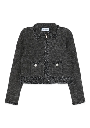 Blugirl fringed-trim embellished jacket - Grey