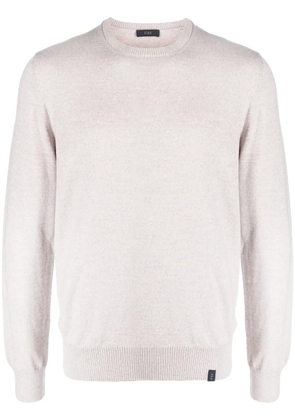 Fay fine-knit crew-neck jumper - Grey