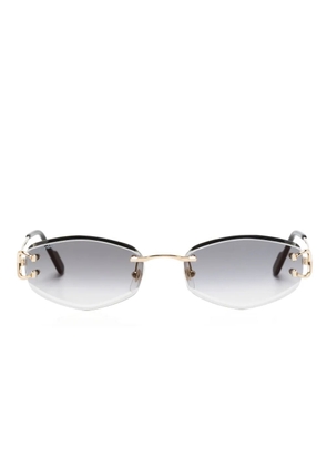 Cartier Eyewear oval-frame sunglasses - Gold