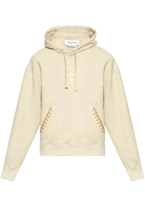 Alexander McQueen Skull-embroidered hoodie - Neutrals
