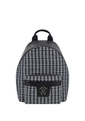 Roberto Cavalli Monogram Mirror Snake backpack - Black