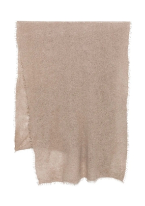 MOULETA frayed-edge scarf - Neutrals