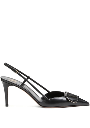 Valentino Garavani 80mm VLogo Signature slingback pumps - Black