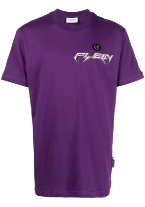 Philipp Plein Chrome logo-print T-shirt - Purple