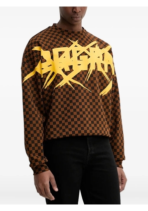 Sprayground check-pattern sweatshirt - Brown