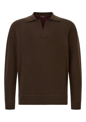 Boggi Milano polo-neck sweater - Brown