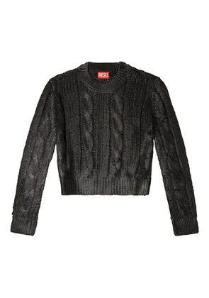 Diesel cable-knit sweater - Black