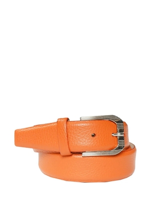 Brunello Cucinelli pebbled-leather buckle belt - Orange