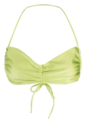 JADE Swim Isla ruched bikini top - Green