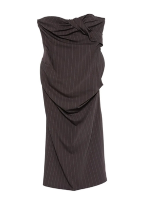 Magda Butrym striped twisted mini dress - Brown