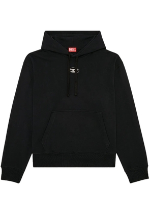 Diesel metallic logo hoodie - Black
