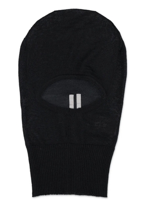 Rick Owens rib-hem cashmere balaclava - Black