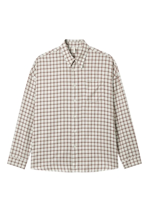 Sunflower check-print pocket shirt - Neutrals