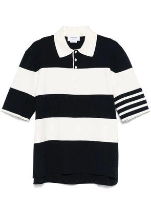 Thom Browne striped polo shirt - White