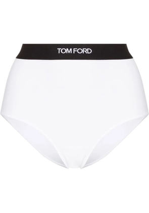 TOM FORD logo-waist briefs - White