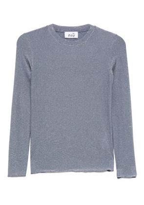 Niu glitter crew-neck T-shirt - Blue