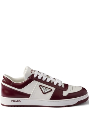 Prada Downtown panelled leather sneakers - Red