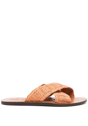 Manebi raffia flats - Orange