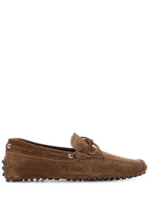 Aurélien lace-up suede driving shoes - Brown