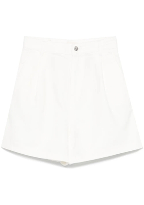 LIU JO pleat-detail shorts - White