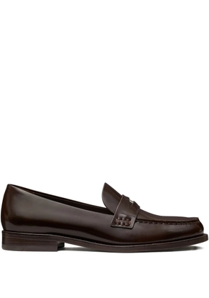 Tory Burch penny leather loafers - Brown