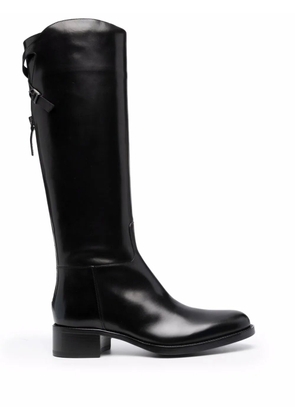 Sartore rear-zip knee length boots - Black