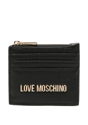 Love Moschino logo-plaque wallet - Black