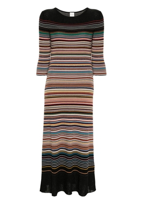 Paul Smith Signature Stripe knitted midi dress - Black