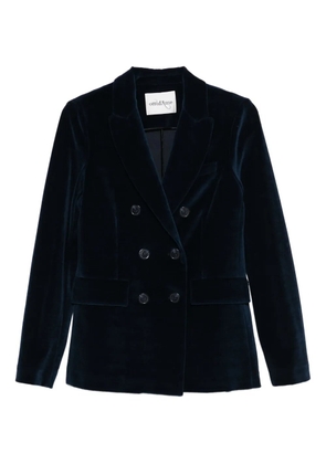 Ottod'Ame velvet double-breasted blazer - Blue