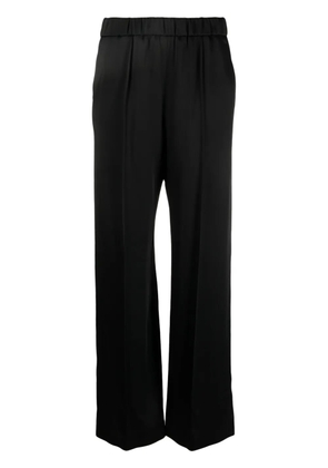 Jil Sander satin-finish wide-leg trousers - Black