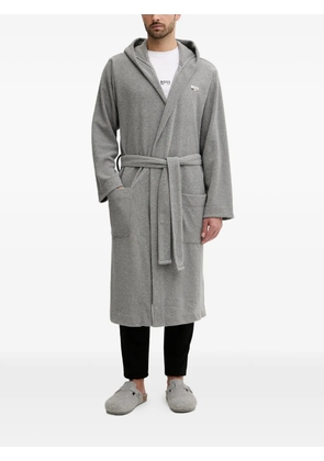 BOSS logo-detail robe - Grey