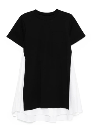 sacai layered mini day dress - Black
