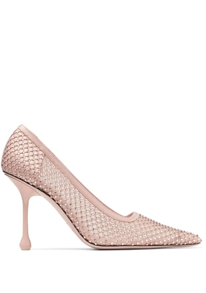 Jimmy Choo 95mm Ixia satin pumps - Pink