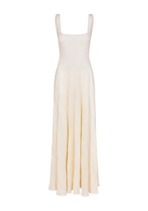 Johanna Ortiz Mariner square-neck maxi dress - Neutrals
