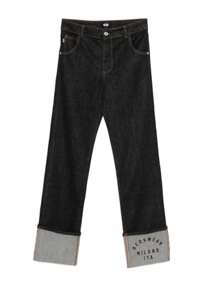 GCDS cuffed-hem jeans - Black