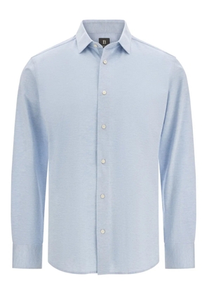 Boggi Milano poited-collar cotton shirt - Blue