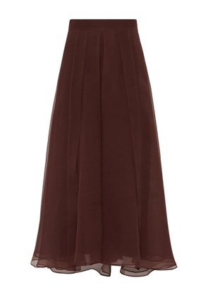 Brunello Cucinelli silk maxi skirt - Red