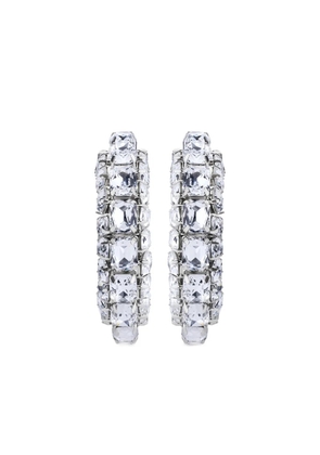 AREA crystal hoops earrings - Silver
