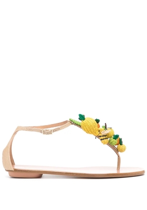 Aquazzura Citrus Punch flat sandals - Neutrals