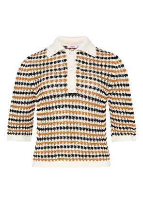 ERES Comeback striped polo top - White