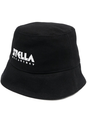 Stella McCartney embroidered-logo bucket hat - Black