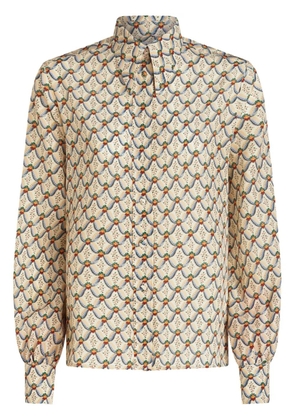 ETRO floral-print silk shirt - Neutrals
