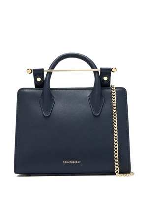 Strathberry bar-top chain tote bag - Blue