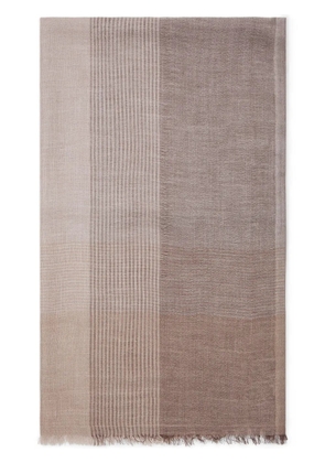 Brunello Cucinelli striped scarf - Neutrals